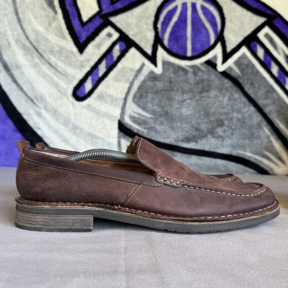 Size 12 - Clark 62058 Men\'s Brown Leather Loafers low Top Slip On brown main image 9